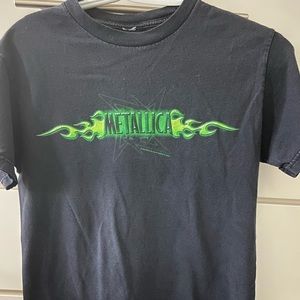 Vintage Metallica green and black t shirt
